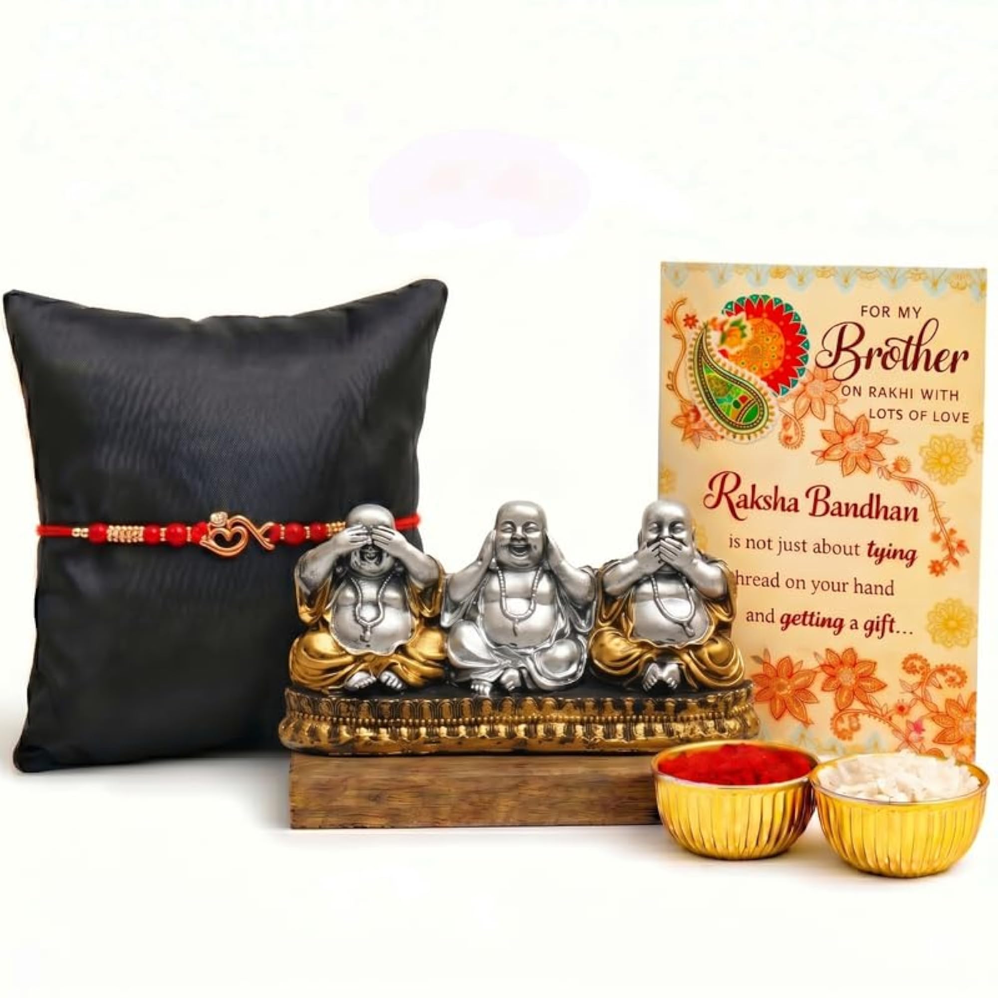 Peaceful Rakhi Set for Brother with Special Card